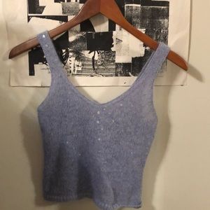 vintage knit tank top with sequins